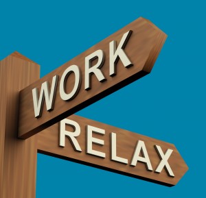 Work Or Relax Directions On A Signpost